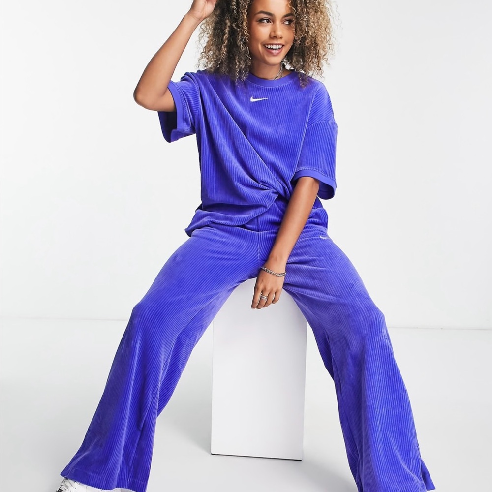 Nike Blue Velour Lounge Set